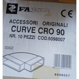 RACCORDO TUBO FABER RETTANGOLARE CURVO CRO 90° 6098007